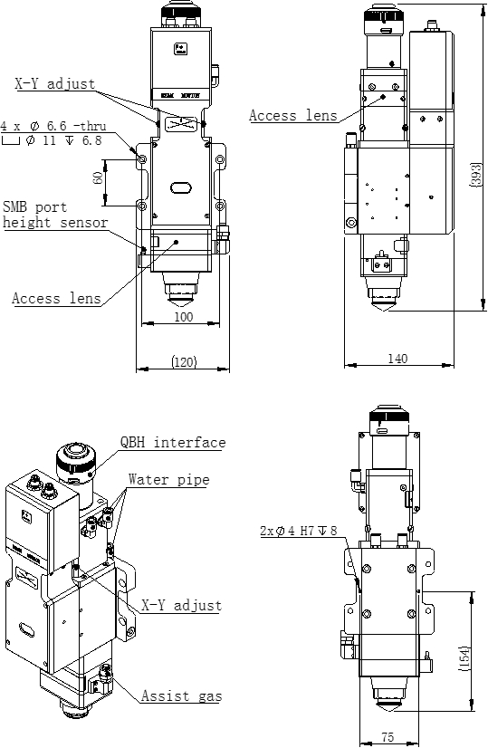 Fiber Lazer Kesim Kafası Raytools BM 111-FC 3,3 KW (AUTO FOCUS)